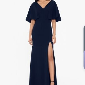 Betsy & Adam Petite Kimono-Sleeve Gown